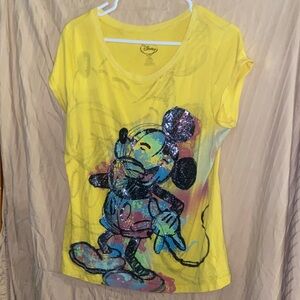 Disney Vibrant Yellow Mickey Mouse Tee